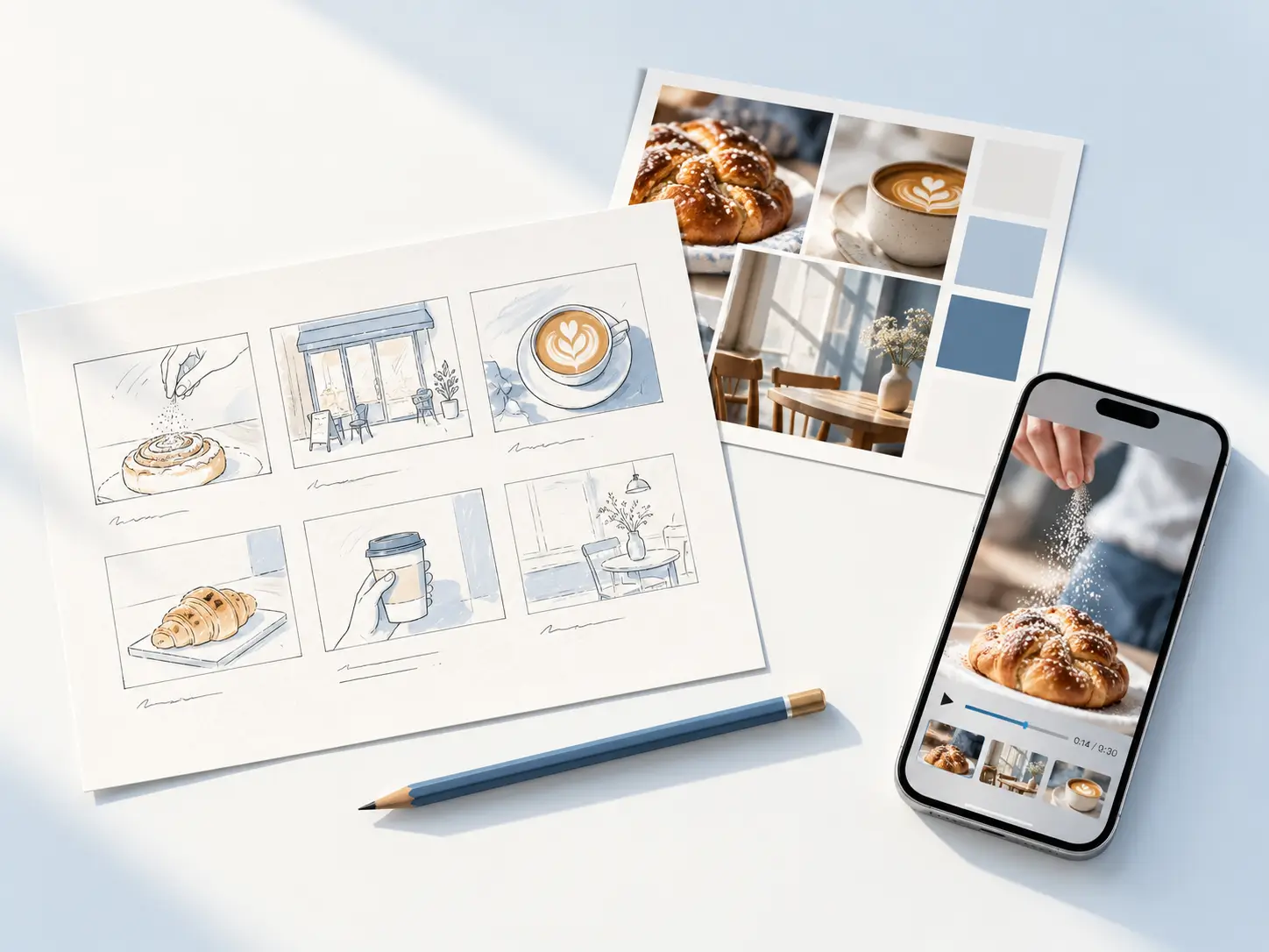 Content creation för sociala medier med video, grafik och digitalt innehåll