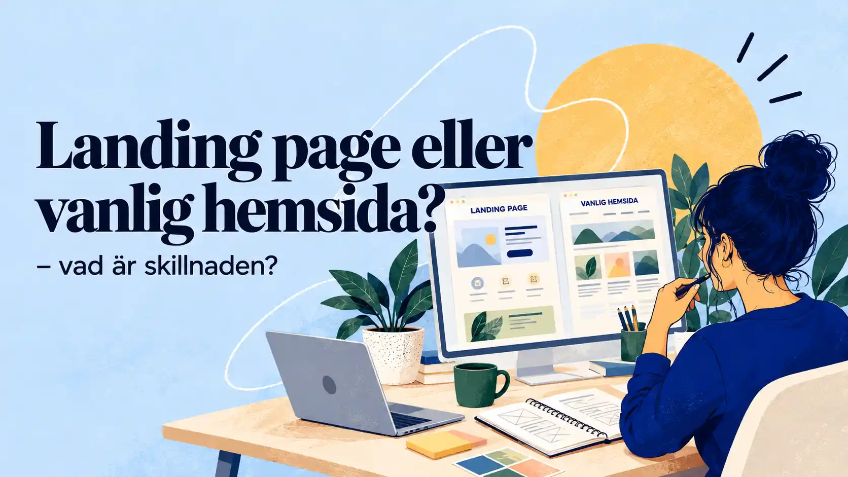 Landing page eller vanlig hemsida – jämförelse mellan två typer av webbdesign