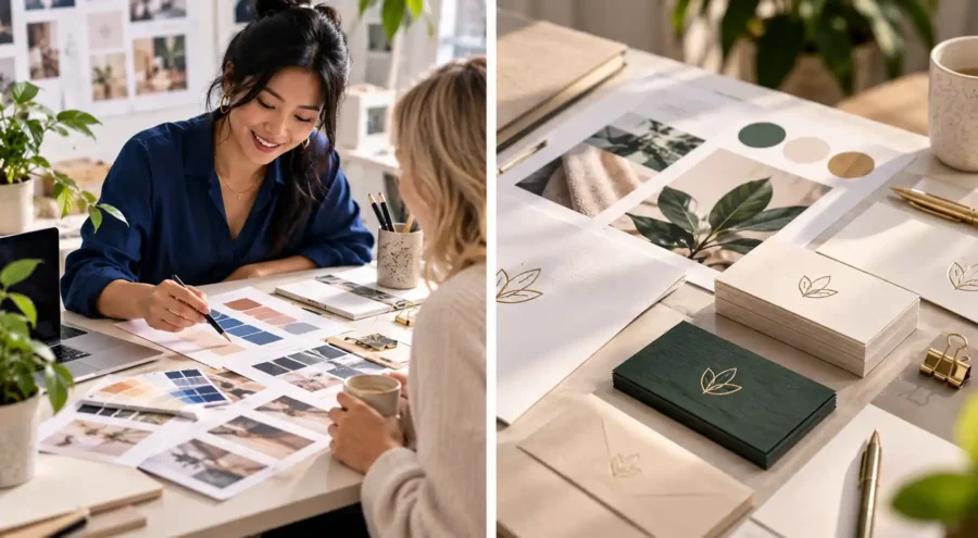 Logotyp använd i webbdesign, trycksaker och sociala medier