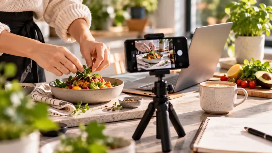UGC-video med mobil, manus och planering av innehåll