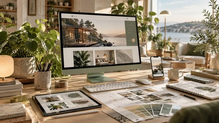 Webbtrender 2026 med moderna färger och typografi Webbtrender 2026 med moderna färger och typografi